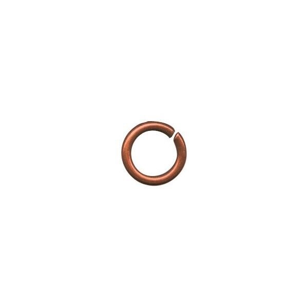 Antiqued Copper Brass Round Jump Rings, 19 Gauge, 6.5mm, 100 pcs