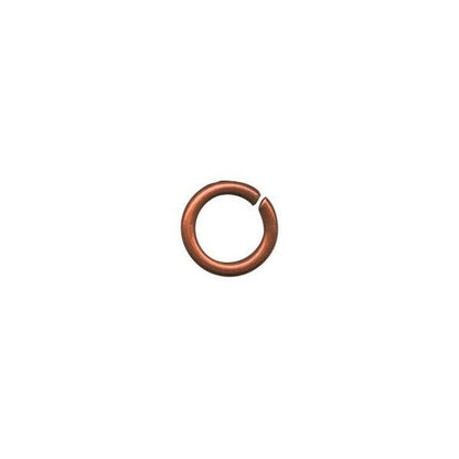 Antiqued Copper Brass Round Jump Rings, 19 Gauge, 6.5mm, 100 pcs