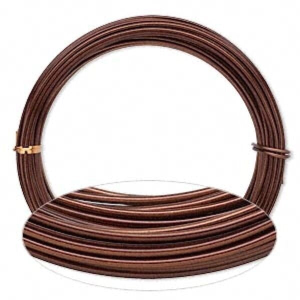 Anodized Aluminum Round Wrapping Wire, 12 Gauge, 45 Feet
