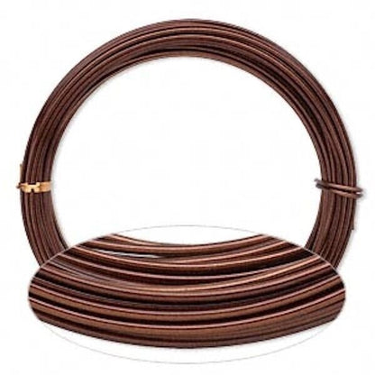 Anodized Aluminum Round Wrapping Wire, 12 Gauge, 45 Feet