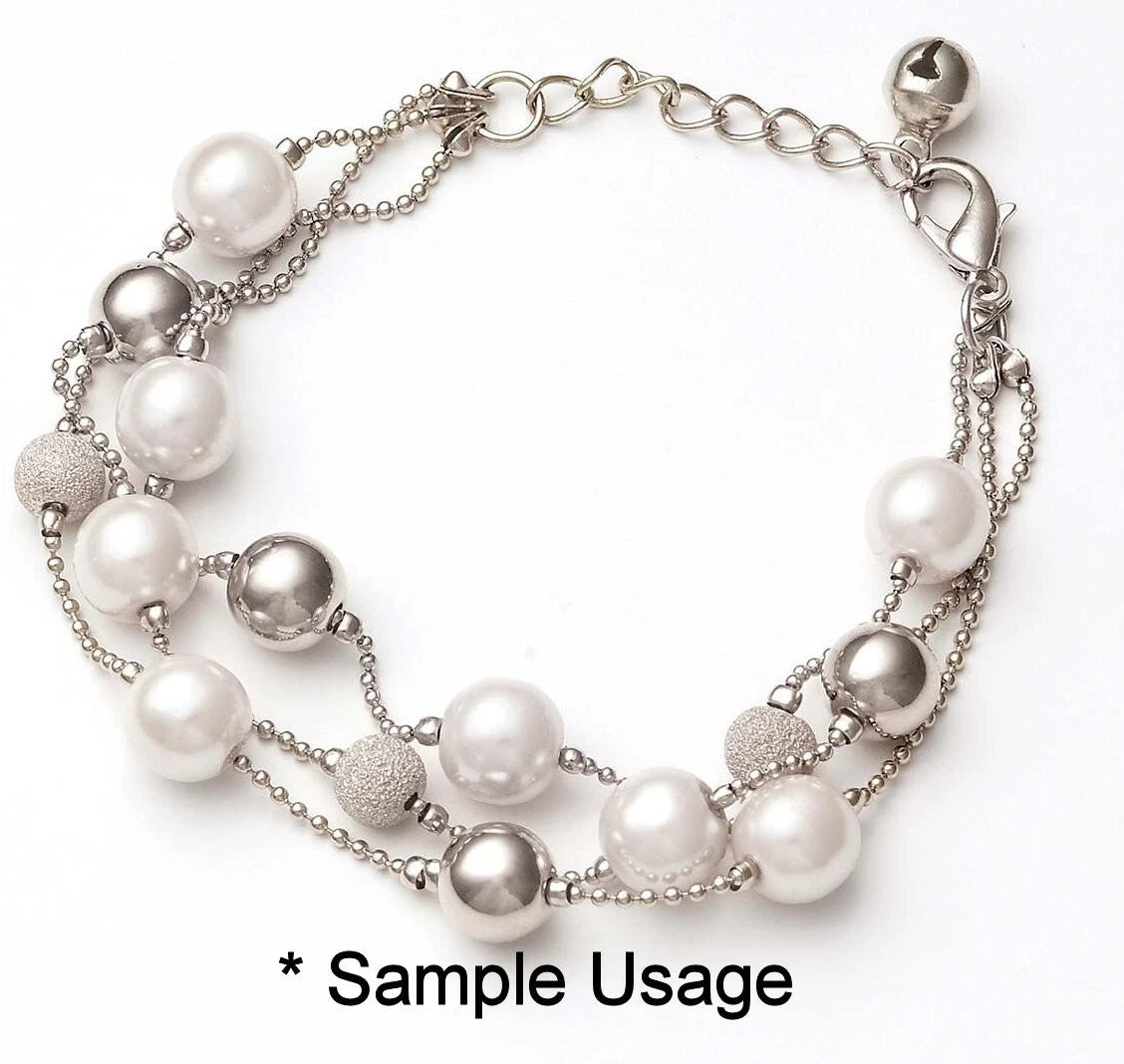 Beadsmith Silver Plated Brass Round Spacer Beads, 2.4mm, 144 pcs