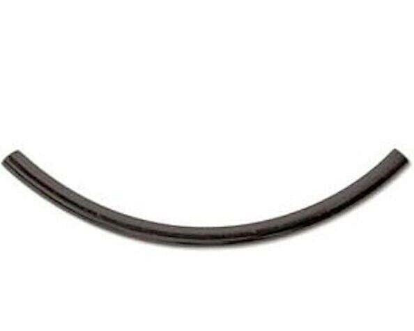 Brass 38x2mm Curved Tube Beads, Black Oxide Plated, 144 pcs