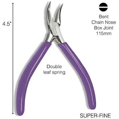 Super Fine Chain Nose Micro Pliers, 1mm Tip, Spring Action, 4-3/4 Inch