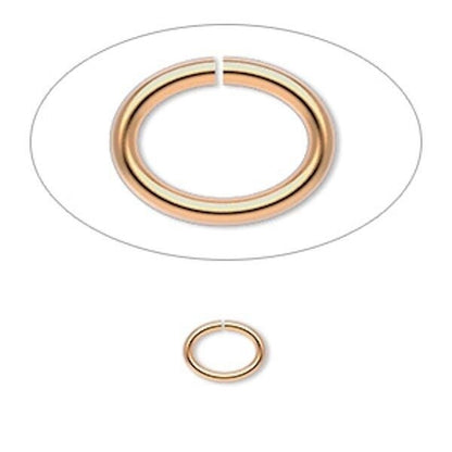 Gold Plated Brass Oval Jump Rings, 18 & 20 Gauge