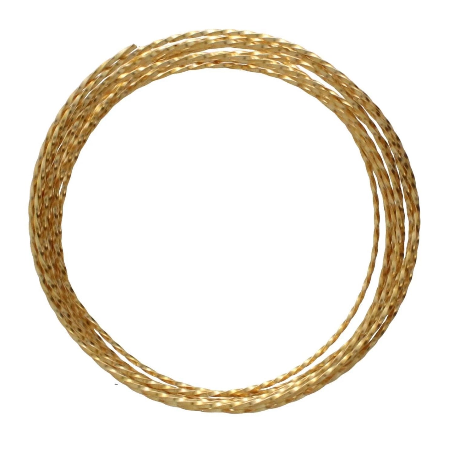Beadsmith Non-Tarnish Gold Twisted Square Wire, 18 Gauge (1.02mm), 8 Feet