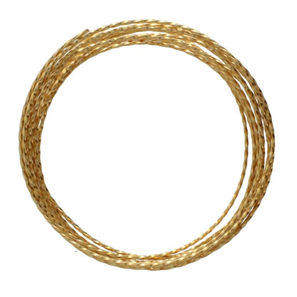 Beadsmith Non-Tarnish Gold Twisted Square Wire, 18 Gauge (1.02mm), 8 Feet