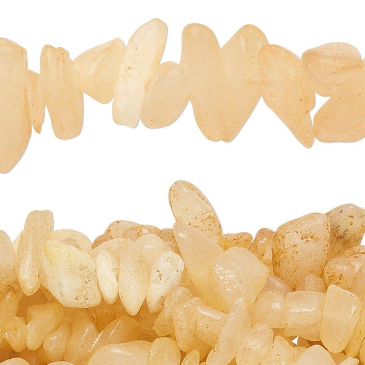 Beads, Yellow Calcite B/C Grade 2-11mm Medium Chip, 1 Strand (34 inch)