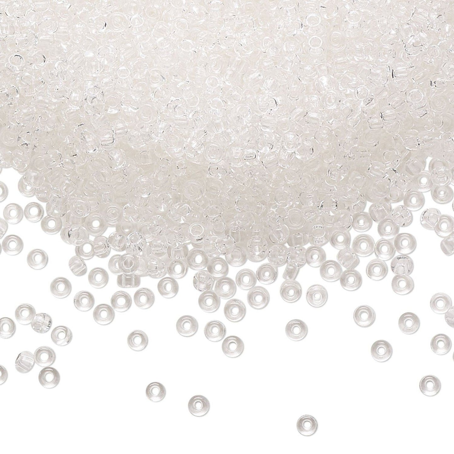 Preciosa Czech Glass #11 Rocaille Seed Beads Transparent Clear 50g (approx. 6,500 pc)