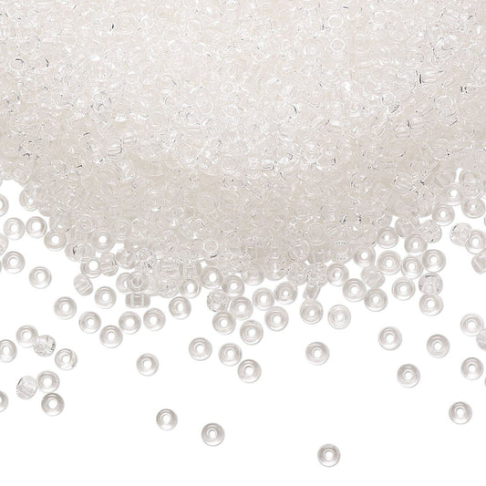 Preciosa Czech Glass #11 Rocaille Seed Beads Transparent Clear 50g (approx. 6,500 pc)