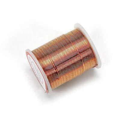 Copper Round Beading Wire, 24 Gauge (0.51mm), 17 yd