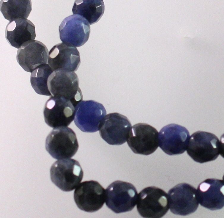 Beads, Sodalite (Natural) B Grade 6mm Faceted Round, 1 Strand (approx. 70 pcs)