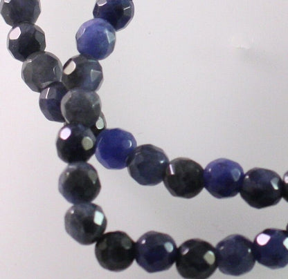 Beads, Sodalite (Natural) B Grade 6mm Faceted Round, 1 Strand (approx. 70 pcs)
