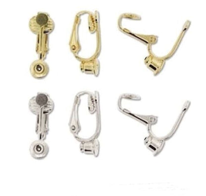 Earring Post to Clip-On Converters, Gold or Silver Plated