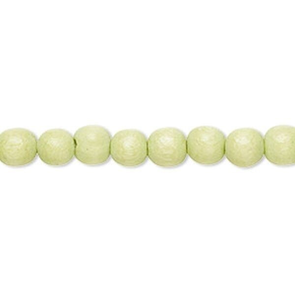 Dyed & Waxed Wood Round Beads 6mm - 2 Strands (approx. 140 pcs)