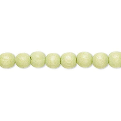 Dyed & Waxed Wood Round Beads 6mm - 2 Strands (approx. 140 pcs)