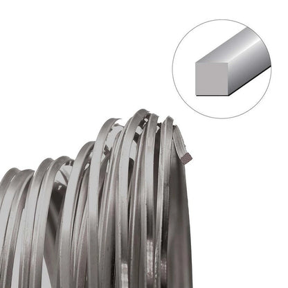 Beadsmith Tarnish Resistant Titanium Square Wire, 18 Gauge, 4 Yards