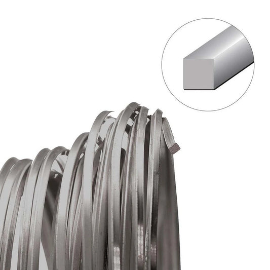 Beadsmith Tarnish Resistant Titanium Square Wire, 18 Gauge, 4 Yards