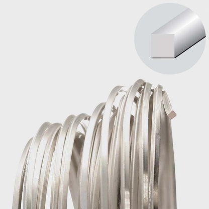 Beadsmith Non-Tarnish Silver Plated Copper Square Wire, 18 Gauge, 4 Yards