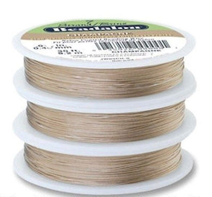 Beadalon 7 Strand Champagne Beading Wire 0.018" Diameter, 30 Foot Spool
