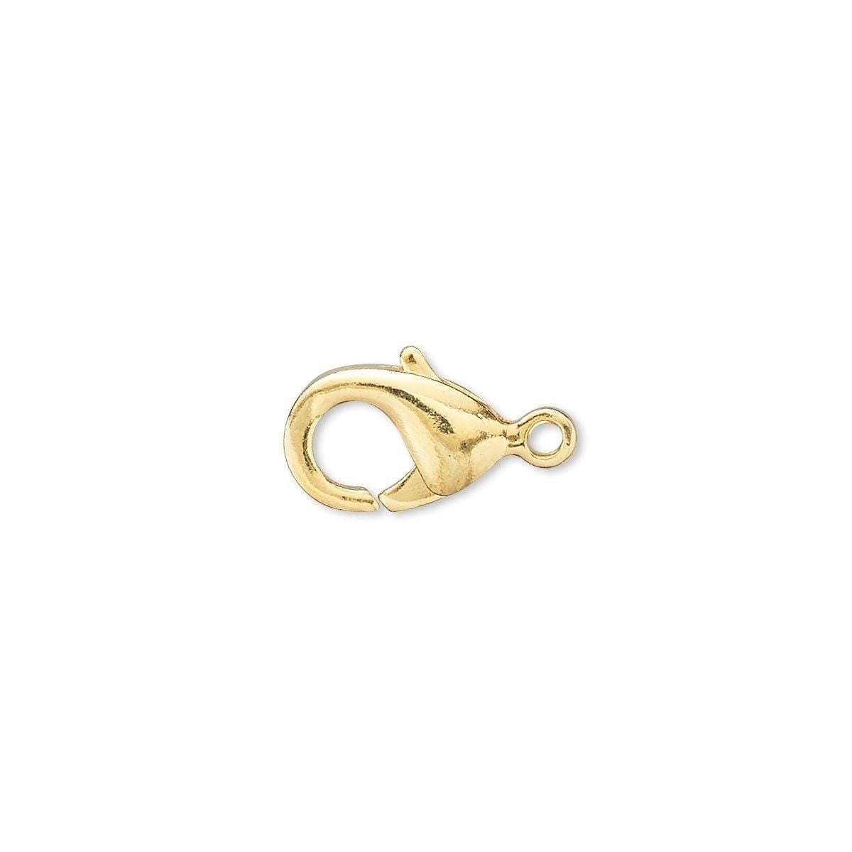 Gold clasp on a white background