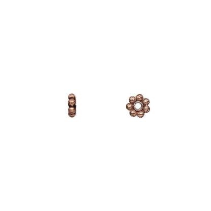 Antiqued Copper Spacer Rondelle Beads, 4x1.25mm, 50 Grams (approx. 490-500 pcs)