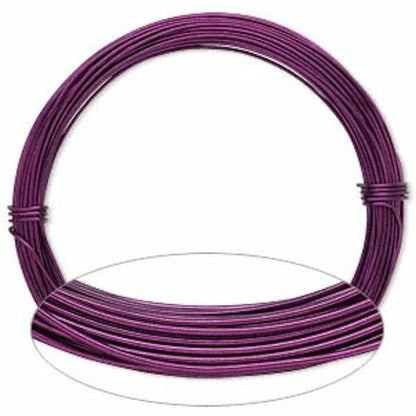 Anodized Aluminum Round Wrapping Wire, 20 Gauge, 45 Feet