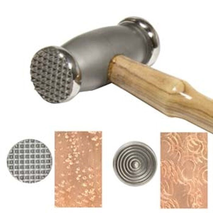 BeadSmith Double Texture Hammer 10oz - Thin Circles & Speckles