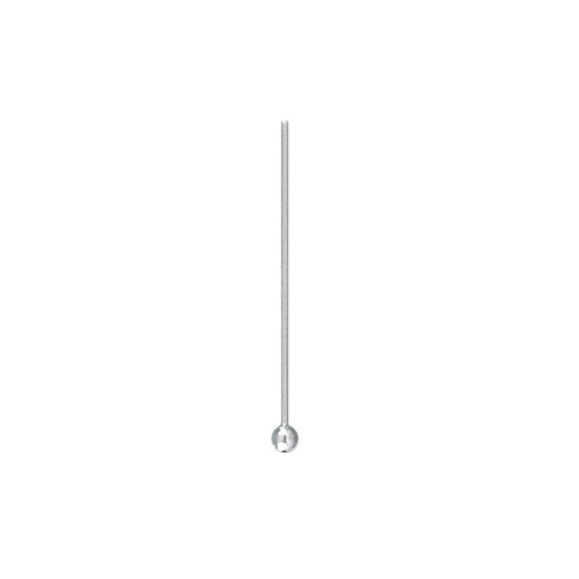 Stainless Steel Ball Head Pins, 24 Gauge, 1 Inch, 2mm Ball, 50 pcs