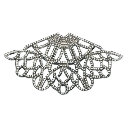 Decorative metal lace on a white background