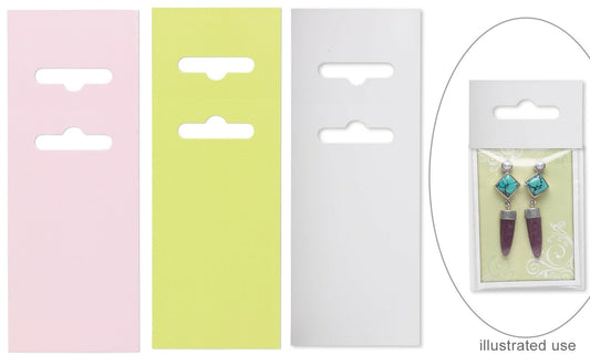 Earring Display Cards with Fold-Over Hang Tab 3.5x2 inch, 50 pcs