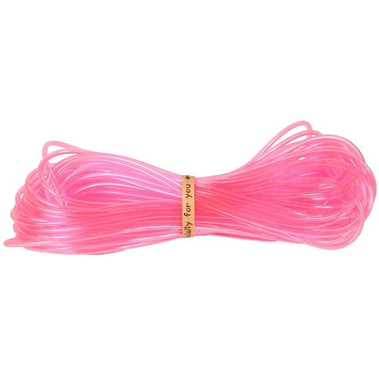 Pink Hollow Rubber Tubing 2mm, 10 Meters