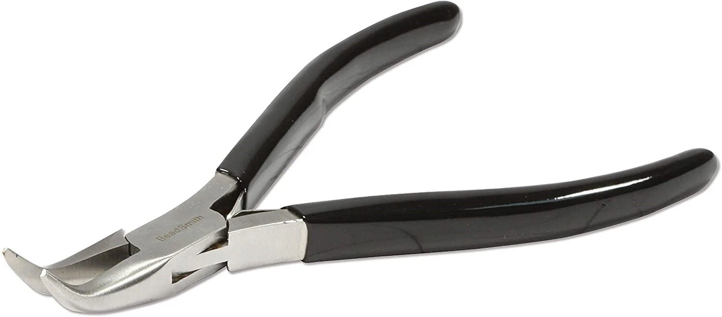 BeadSmith Super Fine Bent Nose Pliers, 5" - Jewelry Making Tool