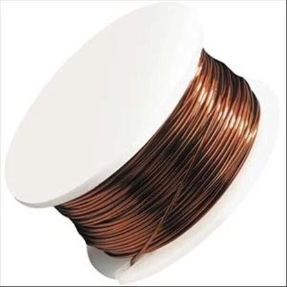 Brown Copper-Based Wrapping Wire, 22 Gauge / 0.64mm, 8 yd