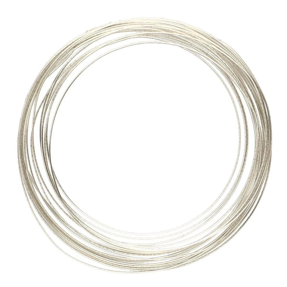 Silver Plated Half Round Non-Tarnish Copper Wire, 21 Gauge (0.72mm), 4 Yards