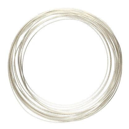Silver Plated Half Round Non-Tarnish Copper Wire, 21 Gauge (0.72mm), 4 Yards