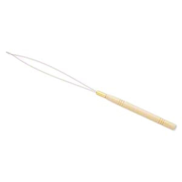 Steel & Bamboo Hair Looper Tool for Bead & Feather Hair Extensions