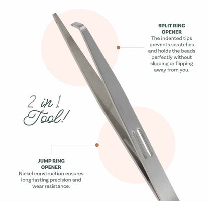 Multi Tweezers with Split Ring & Jump Ring Opener 1 Pair