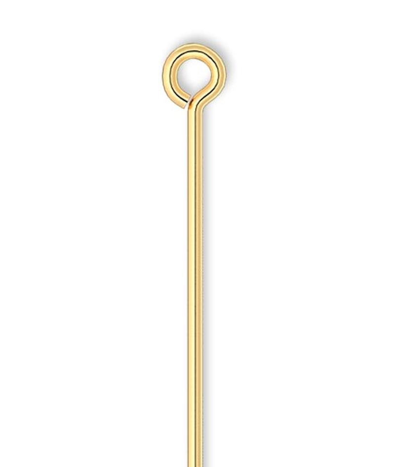 144 Gold Plated Brass 21 Gauge 1.5" Long Standard Eye Pins