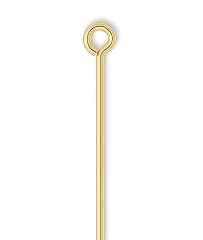 144 Gold Plated Brass 21 Gauge 1.5" Long Standard Eye Pins