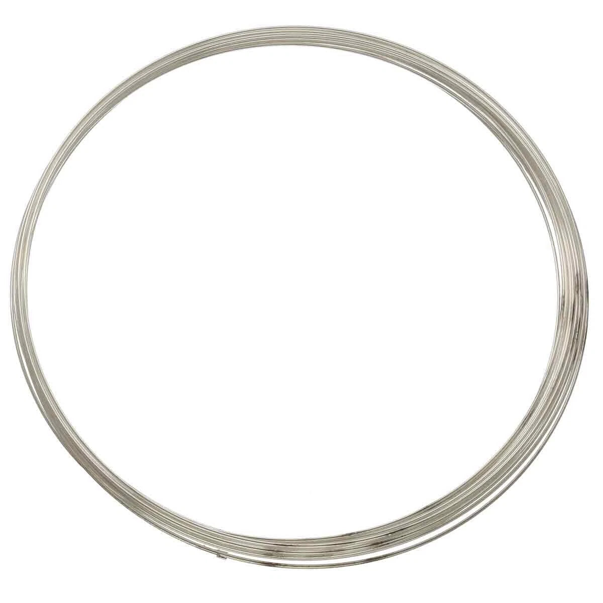 Memory Wire, Silver Plated Stainless Steel, 3.6 Inch Necklace, 12 Loops
