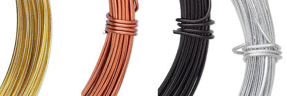 Anodized Aluminum Round Wrapping Wire, 12 Gauge, 45 Feet