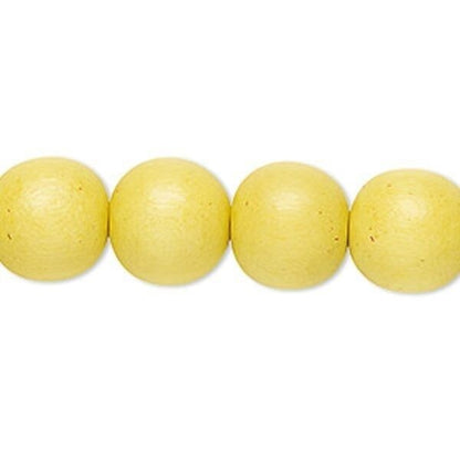 Cheesewood Round Beads, Dyed & Waxed, 11-12mm, 2 Strands, Approx. 70 Beads
