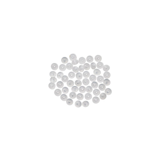 Bead Huggers Silicone Cushion Spacers, Clear, 1.5x0.5mm, 50 pcs