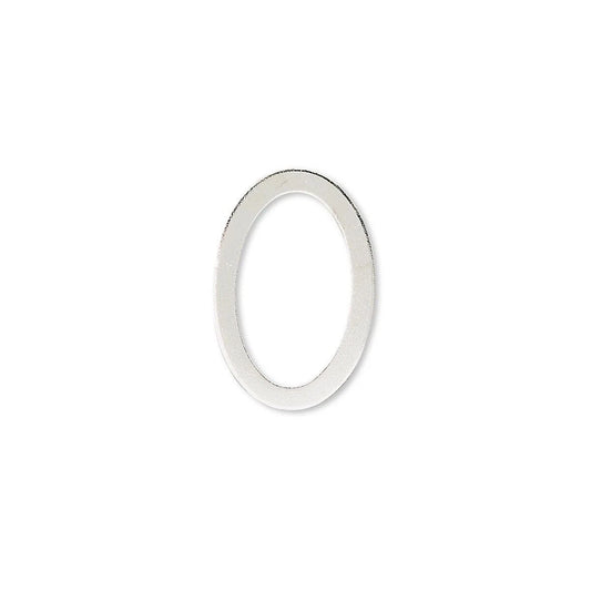 Silver-Plated Brass Open Oval Link Connectors, 18x12mm, 10 pcs