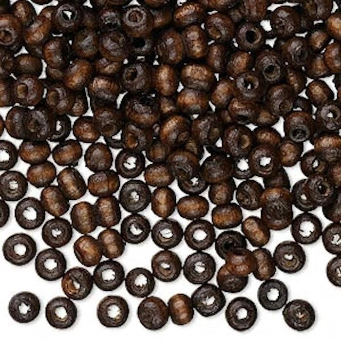 Brown Boxwood Rondelle Beads 4x3mm - 500 pcs