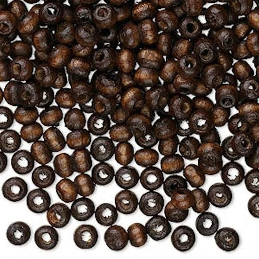 Brown Boxwood Rondelle Beads 4x3mm - 500 pcs