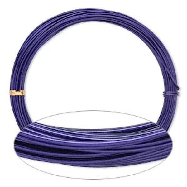 Purple Anodized Aluminum Dead Soft Wire, 24 Gauge, 45 Feet