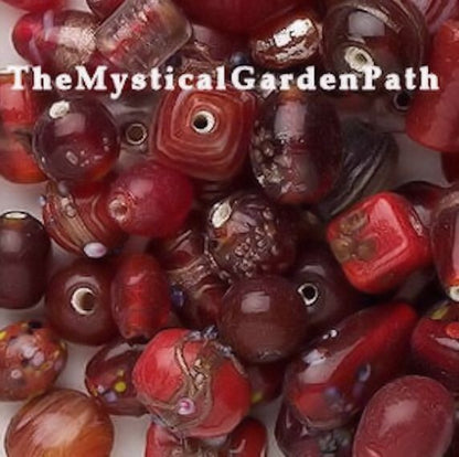 Lampworked Glass Bead Mix, Mixed Shapes, 7x4mm–14x11mm, Approx. 60–100 Beads