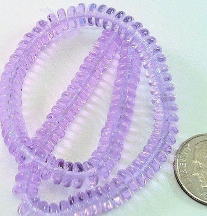 Czech Pressed Glass 6mm Rondelle Disc Spacer Beads, 100 pcs