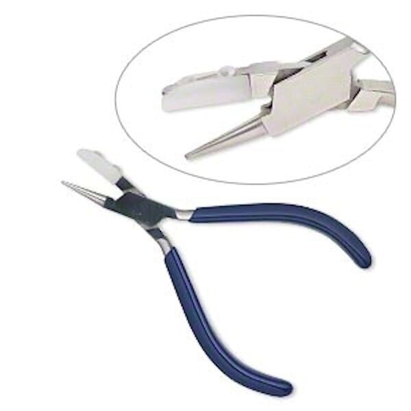 Euro Tool Round & Flat Nose Combo Nylon Jaw Looping Pliers 5-1/2"
